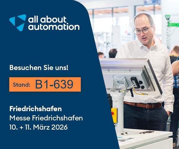 all about automation Friedrichshafen: Besuchen Sie uns am Stand B1-639, 10. und 11. März 2026