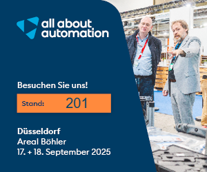 all about automation Düsseldorf, 17. + 18. September 2025, Stand 201 – Jetzt registrieren